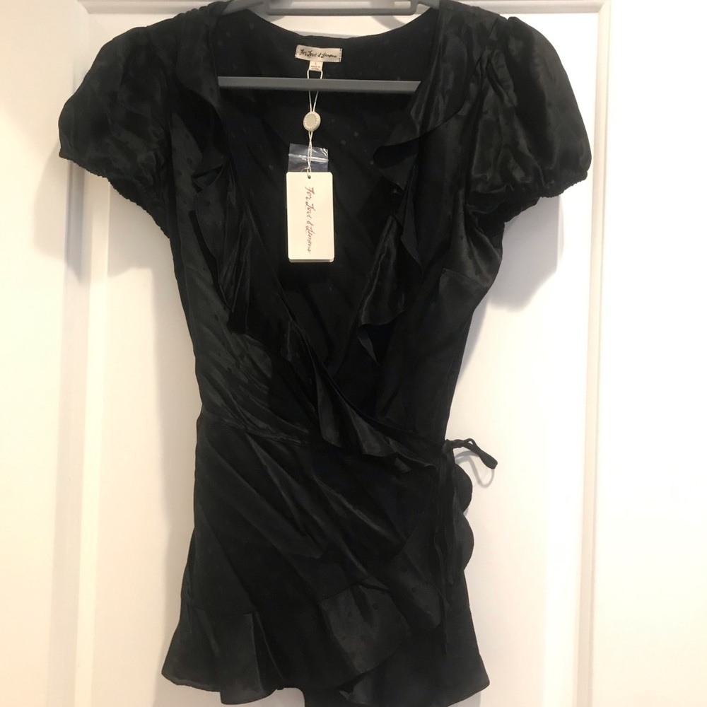 For Love and Lemons black wrap top